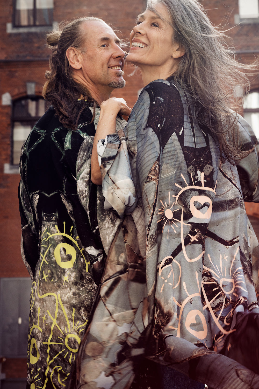 Kimono w/ Apricot Print // HUEREGEIL x SARA SCHAER