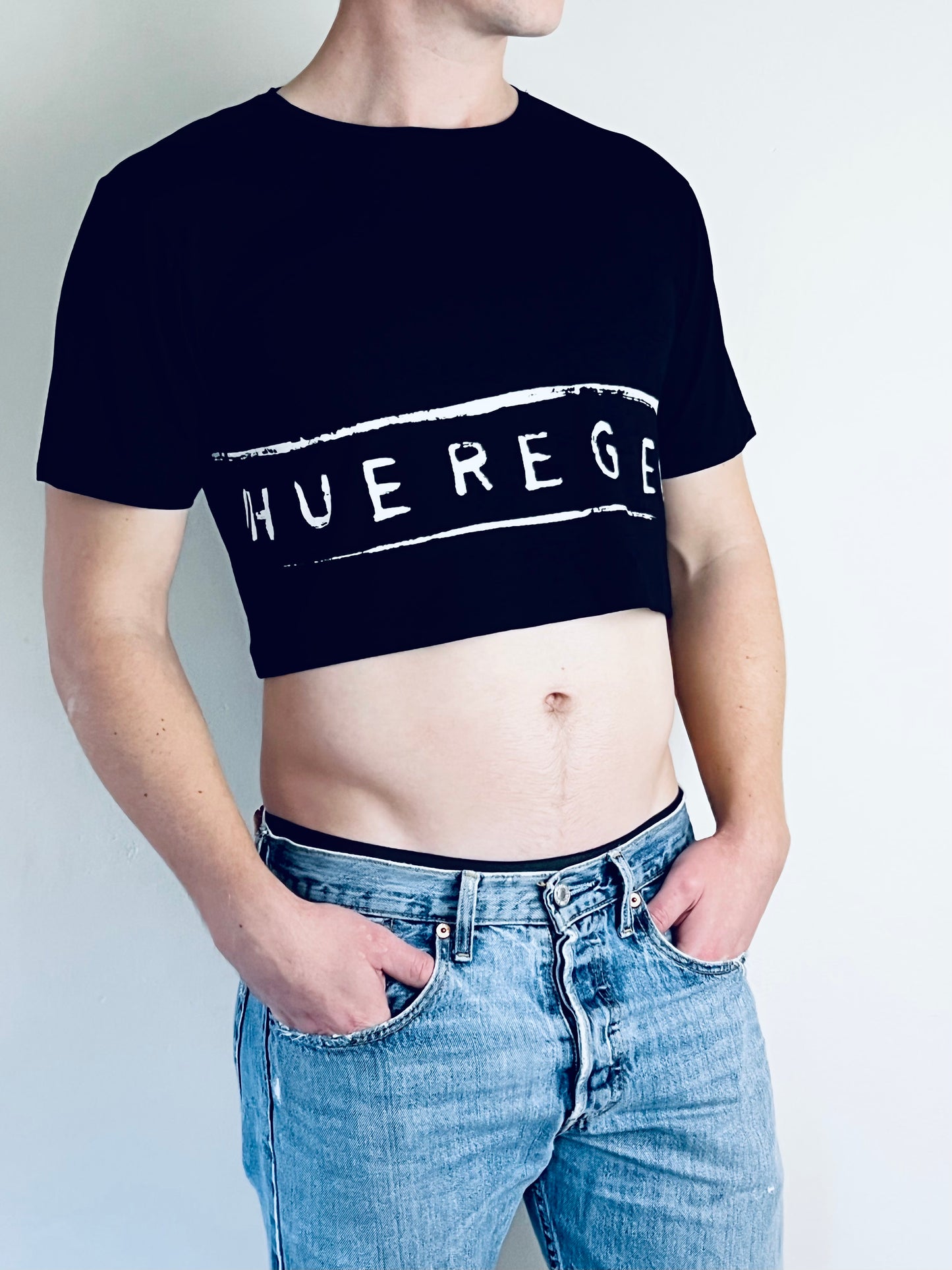 Crop Top white w/ big print